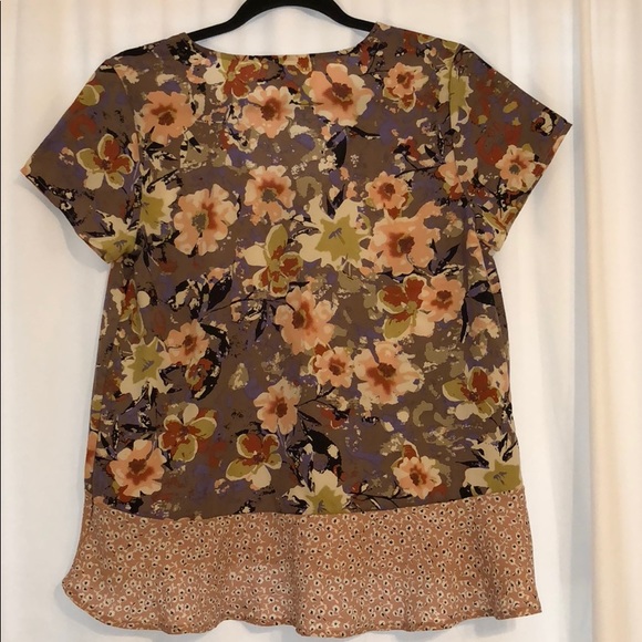 Mixed Print Anthropologie Top - Picture 3 of 5